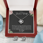 To My Future Wife, You Are My Queen, Engagement, Girlfriend, Fiancé Love Knot & Earring Gift Set | Gift for Her, Wife To Be