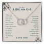 To My Ride Or Die Best Friend Pair Necklace | BFF, Best Friend, Unbiological Sister, Birthday Gifts, Best Friend Gift