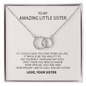 To My Amazing Little Sister Necklace Gift | Sister Gifts Little Sister | Birthday Gift for Little Sister | Jewelry Gift for Sister Necklace Card