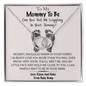 To My Mommy To Be Can You Feel Me Wiggling In Your Tummy Pair Necklace Gift | Message From Baby Bump | Gift for First Time Mom