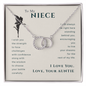 To My Niece, Live Your Dreams Pair Necklace | Gift for Niece from Aunt | Niece Birthday, Graduation, Christmas Present