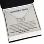 Beautiful Milestone 30th Birthday Pair Necklace Gift For Her | Meaningful 30th Birthday Necklace | Interlocking Circles | Sterling Silver Jewelry