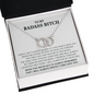 Funny Gift for Best Friend Pair Necklace, Sister Gift, To My Badass Bitch Gift, Funny Birthday Gift Idea
