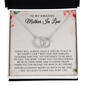 To My Amazing Mother In Law, Mother In Law Wedding Gift From Bride, Mother of the Groom Necklace, Future Mother in Law Wedding Gift, Sentimental Gift For Mother-In-Law