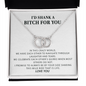Funny Gift for Best Friend Pair Necklace, Sister Gift, I’d Shank a Bitch For You, Funny Birthday Gift Idea