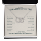 To Our Granddaughter Live Your Dreams Pair Necklace | Gift From Grandma & Grandpa | Granddaughter Birthday, Granddaughter Graduation