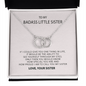 To My Badass Little Sister Necklace Gift | Sister Gifts Little Sister | Birthday Gift for Little Sister | Jewelry Gift for Sister Necklace Card