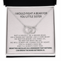 I Would Fight A Bear For You Little Sister Necklace Gift | Sister Gifts Little Sister | Birthday Gift for Little Sister | Jewelry Gift for Sister Necklace Card I Would Fight A Bear For You Little Sister Necklace Gift | Sister Gifts Little Sister | Birthda