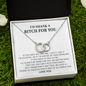 Gift for Best Friend Pair Necklace, Sister, I’d Shank a Bitch for You Gift, Funny Birthday Gift Idea
