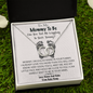 To My Mommy To Be Can You Feel Me Wiggling In Your Tummy Pair Necklace Gift | Message From Baby Bump | Gift for First Time Mom