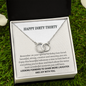 Beautiful Milestone 30th Birthday Pair Necklace Gift For Her | Meaningful 30th Birthday Necklace | Interlocking Circles | Sterling Silver Jewelry