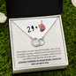 29+1 30th Birthday Pair Necklace Gift For Her | Meaningful 30th Birthday Necklace | Interlocking Circles | Sterling Silver JewelryAIR NECKLACE TEMPLATE