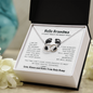 Hello Grandma Love Knot Necklace, Pregnancy Reveal Gift, Gift for Grandmother To Be