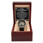 To Our Grandson Remember How Much You Are Loved Men Openwork Watch | Gift from Grandma & Grandpa | Appreciation Gift for Grandson | Birthday Gift, Graduation