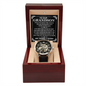 To Our Grandson Follow Your Dreams Men Openwork Watch | Gift from Grandma & Grandpa | Watch Gift for Him | Appreciation Gift for Grandson | Birthday Gift, Graduation