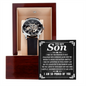 To My Son I Am So Proud Of You Men Openwork Watch | Gift from Mom | Gift from Dad | Appreciation Gift for Son | Birthday Gift, Graduation