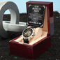 To My Bonus Son I Am So Proud Of You Men Openwork Watch | Gift from Mom | Gift from Dad | Appreciation Gift for Son | Birthday Gift, Graduation