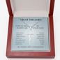 Trust The Lord Keep Faith Cross Necklace - Birthday, Friendship, Faith Cross Necklace Gift