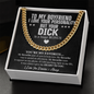 To My Boyfriend Funny Chain Necklace, Sarcastic Gift for Boyfriend, Funny Anniversary Gift for Boyfriend, Boyfriend Birthday