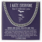 I Tolerate You Necklace, Valentine's Day Gift For Boyfriend, Valentine's Gift For Him, To My Boyfriend Cuban Link Chain