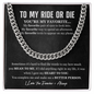 To My Ride Or Die Chain Necklace, Sentimental Gift for Boyfriend, Anniversary Gift for Husband, Boyfriend Birthday
