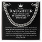 To Our Daughter Trendy Cuban Chain Link Necklace | Gift For Daughter From Mom & Dad, Daughter Birthday, Daughter Graduation