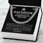 To Our Daughter Trendy Cuban Chain Link Necklace | Gift For Daughter From Mom & Dad, Daughter Birthday, Daughter Graduation