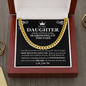 To Our Daughter Trendy Cuban Chain Link Necklace | Gift For Daughter From Mom & Dad, Daughter Birthday, Daughter Graduation