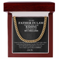 To My Father In Law Cuban Chain Link Gift | Father of the Bride Groom Gift | Gift For Husband's Dad | Thank You For Raising The Man Of My Dreams