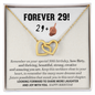 Sarcastic 30th Birthday Necklace Gift For Woman, Interlocked Heart Necklace, Meaningful 30th Gift