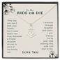 To My Ride Or Die Best Friend Anchor Necklace | Best Friend Birthday Gifts, Best Friend Gift