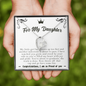 For My Daughter, I Am Proud Of You Graduation Love Necklace | Graduation Gift From Mom, Dad