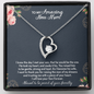 To My Amazing New Mom Forever Love Necklace | Daughter-in-Law Gift for Mother-in-Law | Gift to Mother-in-Law