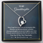 To My Granddaughter Straighten Your Crown Forever Love Necklace | Granddaughter Gift From Grandmother for Birthday, Graduation