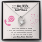 To My Hot Wife You'Re My Only Booty Call Heart Necklace | Sarcastic Funny Valentine's Gift For Her
