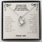 Thanks For Not Putting My Boyfriend Up For Adoption Forever Love Necklace | Boyfriend's Mom Gift from Girlfriend | Mother's Day, Christmas, & Birthday Gift