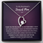 To My Boyfriend's Dearest Mom Thank You For Welcoming Me Into Your Home Forever Love Necklace | Boyfriend's Mom Gift from Girlfriend | Mother's Day, Christmas, & Birthday Gift