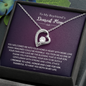 To My Boyfriend's Dearest Mom You Welcomed Me Into Your Home & Heart Forever Love Necklace | Boyfriend's Mom Gift from Girlfriend | Mother's Day, Christmas, & Birthday Gift