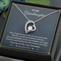 To My Granddaughter Straighten Your Crown Forever Love Necklace | Granddaughter Gift From Grandmother for Birthday, Graduation