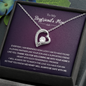 To My Boyfriend's Mom His Heart Will Always Be Safe With Me Forever Love Necklace | Boyfriend's Mom Gift from Girlfriend | Mother's Day, Christmas, & Birthday Gift