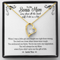 To My Bonus Mom Funny Forever Love Necklace | Gift to Step-Mom, Step-Mother, Adoptive Mother, Other Mom from Daughter | Mother's Day, Birthday Gift