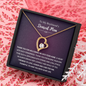 To My Boyfriend's Dearest Mom Thank You For Welcoming Me Into Your Home Forever Love Necklace | Boyfriend's Mom Gift from Girlfriend | Mother's Day, Christmas, & Birthday Gift