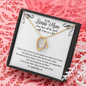To My Bonus Mom Funny Forever Love Necklace | Gift to Step-Mom, Step-Mother, Adoptive Mom, Other Mom from Son | Mother's Day, Birthday Gift