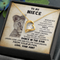 To My Niece Straighten Your Crown Forever Love Necklace | Gift from Aunt, Niece Birthday , Graduation Gift