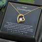 To My Granddaughter Straighten Your Crown Forever Love Necklace | Granddaughter Gift From Grandmother for Birthday, Graduation