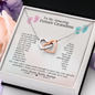 To My Amazing Future Grandma Interlocked Heart Necklace | Baby Announcement | Grandmother Announcement Necklace | Grandma To Be Gift