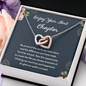 Enjoy Your Next Chapter Be Proud Of The Work You Have Done Interlocking Hearts Necklace | Farewell Gift for Coworker | New Job Gift | Fresh Start Gift for Coworker