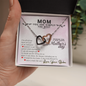 Funny Mothers Day Message Card Necklace | Mom You Are The Best Card for Mom from Daughter | Mother's Day Gift From Daughter