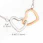Promoted to Nana Interlocked Heart Necklace | Grandmother Announcement Necklace