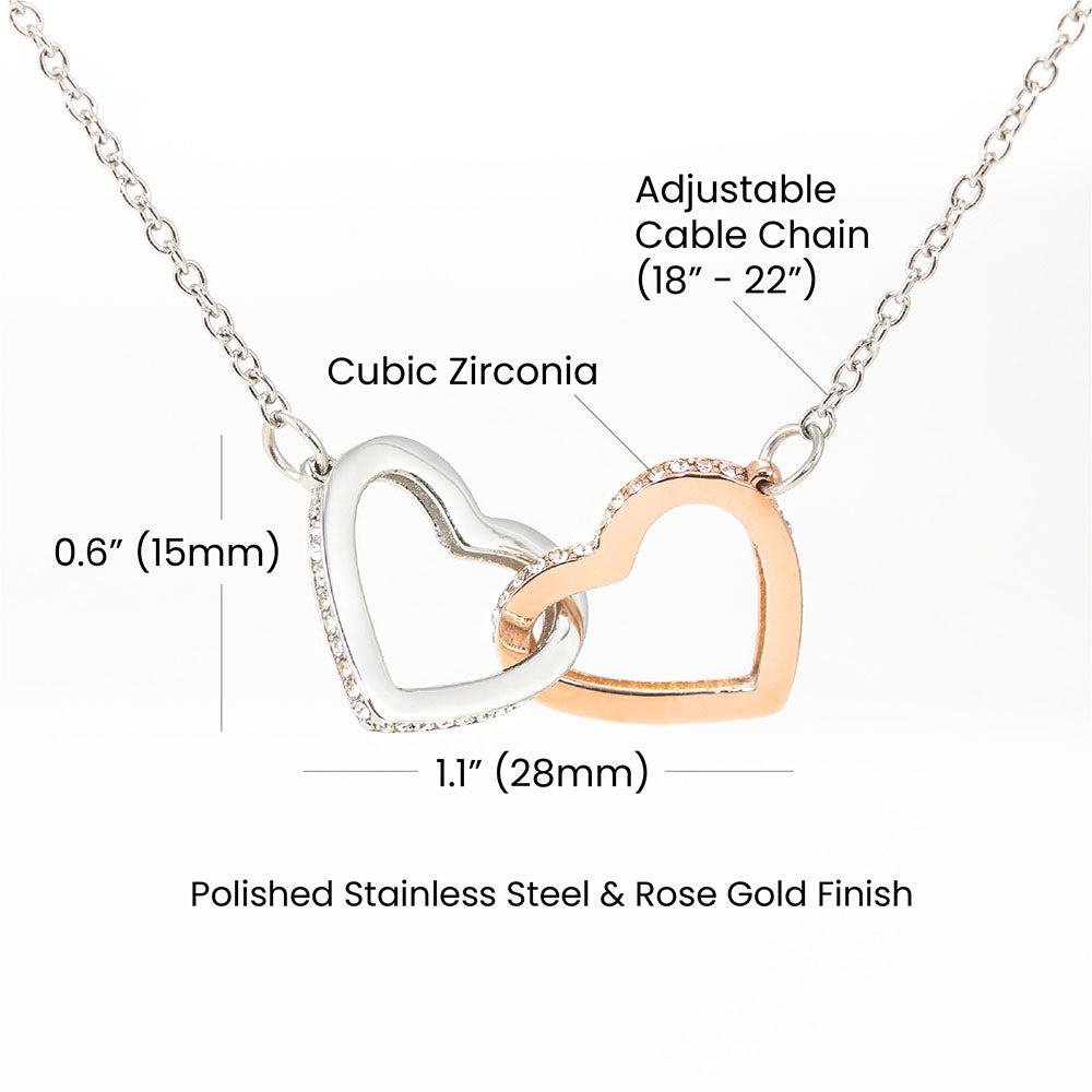 To My Favorite Weirdo Interlocked Heart Necklace | To My Bestie Personalize Gift, Gift for BFF, Custom Long Distance Best Friend Gift